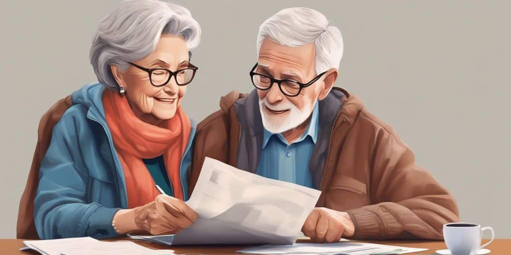 elderly couple planning finances