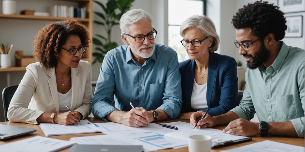 People discussing retirement plans